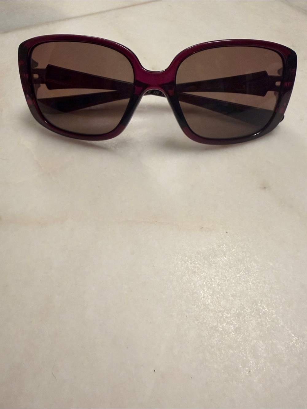 Oakley LBD in Burgundy Frame Sunglasses with Gray Polarized Lenses